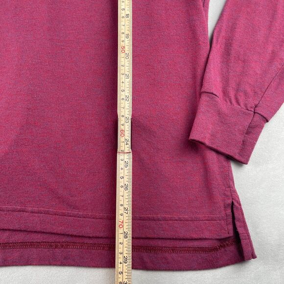 American Apparel Hoodie Mens L Burgundy Tri-Blend Lightweight Soft Long Sleeve - Picture 5 of 7